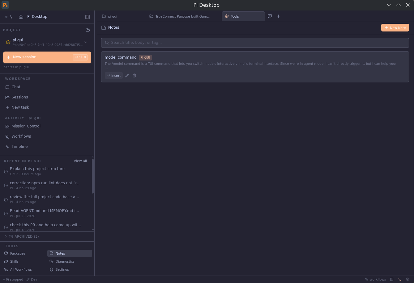Pi Desktop — notes